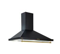 Klarstein Kitchen Cooker Hood, Chimney Cooker Hoods 90cm, Wall Mount Extractor Fan for Kitchens w/LED Lights, Cooker Hood Grease Filters, 591.5m³/h Airflow Cooker Hoods, Steel Extractor Fan Hood