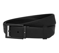 Montblanc Belt Rectangular Matt Black PVD Satine Detail Pin Buckle Black - Black MNT-076