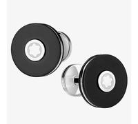 Montblanc Pix Men's Steel & Black Resin Round Cufflinks