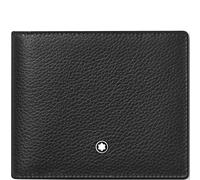 Montblanc Card Holder Meisterstuck Soft Grain Leather Wallet 6cc D - Silver MNT-502