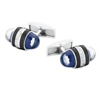 Montblanc Cufflinks Blue Resin Steel - Silver MNT-316