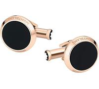 Montblanc Cufflinks red gold PVD steel, Gold, onyx, rose gold, stainless steel, steel, Stone-free