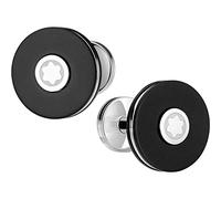Montblanc Pix Men's Steel & Black Resin Round Cufflinks