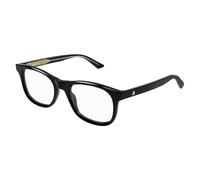 MONTBLANC Eyeglasses Black-black-transparent/Lens Height: 41,10 Lens Diagonal: 54,80 Shape Description: Rectangular/Squared