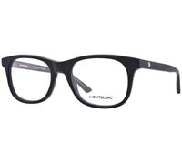 MONTBLANC Eyeglasses Black-black-transparent/Lens Height: 41,10 Lens Diagonal: 54,80 Shape Description: Rectangular/Squared