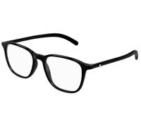 MONTBLANC Eyeglasses Black-black-transparent/Lens Height: 41,90 Lens Diagonal: 57,40 Shape Description: Rectangular/Squared