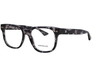MONTBLANC Eyeglasses Black-black-transparent/Lens Height: 44,00 Lens Diagonal: 57,90 Shape Description: Rectangular/Squared