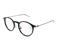 MONTBLANC Eyeglasses Black-ruthenium-transparent/Lens Height: 45,80 Lens Diagonal: 52,50 Shape Description: Round/oval/panthos