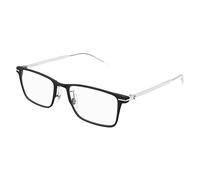 MONTBLANC Eyeglasses Black-silver-transparent/Lens Height: 37,00 Lens Diagonal: 58,90 Shape Description: Rectangular/Squared