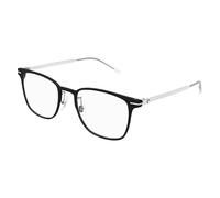 MONTBLANC Eyeglasses Black-silver-transparent/Lens Height: 42,70 Lens Diagonal: 57,60 Shape Description: Rectangular/Squared