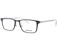 MONTBLANC Eyeglasses Blue-silver-transparent/Lens Height: 37,00 Lens Diagonal: 58,90 Shape Description: Rectangular/Squared