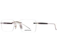 MONTBLANC Eyeglasses Gold-gold-transparent/Lens Height: 36,80 Lens Diagonal: 59,50 Shape Description: Rectangular/Squared