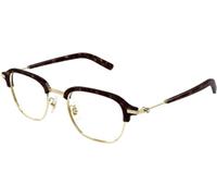 MONTBLANC Eyeglasses Gold-gold-transparent/Lens Height: 40,30 Lens Diagonal: 54,00 Shape Description: Rectangular/Squared
