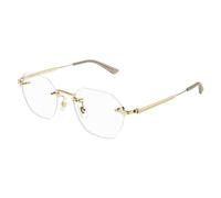 MONTBLANC Eyeglasses Gold-gold-transparent/Lens Height: 42,50 Lens Diagonal: 52,80 Shape Description: Round/oval/panthos