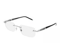 MONTBLANC Eyeglasses Silver-black-transparent/Lens Height: 34,80 Lens Diagonal: 58,30 Shape Description: Rectangular/Squared
