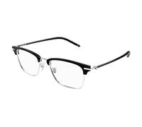 MONTBLANC Eyeglasses Silver-black-transparent/Lens Height: 39,20 Lens Diagonal: 56,70 Shape Description: Rectangular/Squared