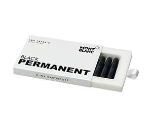 MONTBLANC INK CART PERMANENT BLACK 1PACK=8CART PF BRAND