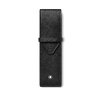 Montblanc MB Sartorial 2-Pen Pouch BK Case, Adults Unisex, Black (Black), One Size