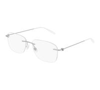 Montblanc MB0075O 003 Man Optical frames Metal Silver Transparent Squared