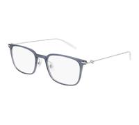 Montblanc MB0100O 004 Man Optical frames Injected Blue Transparent Squared