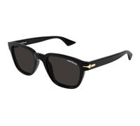 Montblanc MB0302S 006 Man Sunglasses Acetate Black Grey Squared