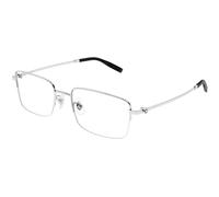 Montblanc MB0313OA 001 Man Optical frames Titanium Silver Transparent Squared