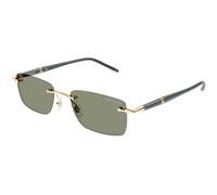 Montblanc MB0344S 005 Man Sunglasses Metal Gold Green Squared