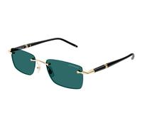 Montblanc MB0344S 006 Man Sunglasses Metal Gold Green Squared