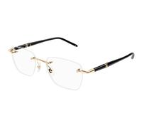 Montblanc MB0346O 001 Man Optical frames Metal Gold Transparent Squared