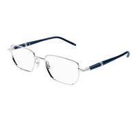 Montblanc MB0347O 005 Man Optical frames Metal Silver Transparent Squared