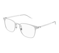 Montblanc MB0397ON 003 Man Optical frames Metal Silver Transparent Squared