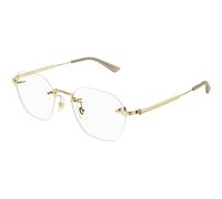 Montblanc MB0403O 001 Man Optical frames Metal Gold Transparent Round