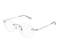 Montblanc MB0403O 002 Man Optical frames Metal Silver Transparent Round