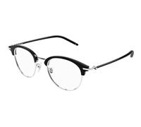 Montblanc MB0408O 001 Man Optical frames Metal Silver Transparent Squared