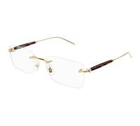 Montblanc MB0411O 002 Man Optical frames Metal Gold Transparent Squared