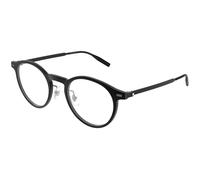 Montblanc Men's Optical Frames MB0426O 002, Injected Black Transparent Round, 48 mm
