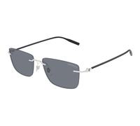 Montblanc MB0429S 002 Man Sunglasses Metal Silver Grey Squared