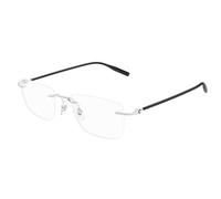 Montblanc MB0431O 002 Man Optical frames Metal Silver Transparent Squared