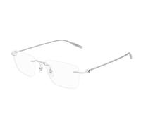 Montblanc MB0431O 004 Man Optical frames Metal Silver Transparent Squared