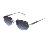 Montblanc MB0525S 003 Man Sunglasses Metal Ruthenium Grey Geometric Nuanced