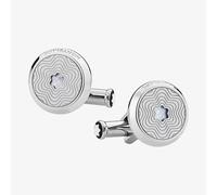 Montblanc Mother Of Pearl Snowcap Emblem Cufflinks 123808