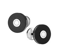 Montblanc Pix Stainless Steel Black Resin Star Cufflinks - Silver MNT-582