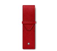 Montblanc Sartorial 131204 Leather Case for 2 Writing Instruments 16 cm x 4.5 cm x 1.8 cm Red, red, 16 cm, Modern