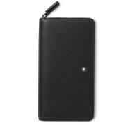 Montblanc Wallet Meisterstuck Soft Grain Zip Around 12cc Black D - Black