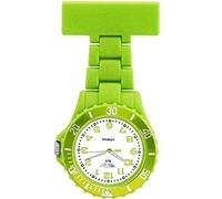 MontCherry 3D Bookmark and Prince NY London Rotating Unisex Nurses Fob Watch by Trendz (Lime Green/White Face)