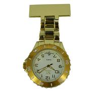 MontCherry 3D Bookmark and Prince NY London Rotating Unisex Nurses Fob Watch by Trendz (Metal Gold/White Face)
