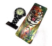 MontCherry 3D Bookmark and Prince NY London Rotating Unisex Nurses Fob Watch by Trendz Metal Gun/Luminous Face Combo by Trendz