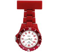 MontCherry 3D Bookmark and Prince NY London Rotating Unisex Nurses Fob Watch Combo by Trendz (Red/White Face)
