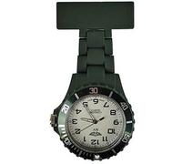 MontCherry 3D Bookmark and Prince NY London Rotating Unisex Nurses Fob Watch in Army Green/White Face colour Combo sold by Trendz
