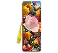 MontCherry 3D Bookmarks in Various Designs with Silky Tassel Sold by Trendz (Rose)